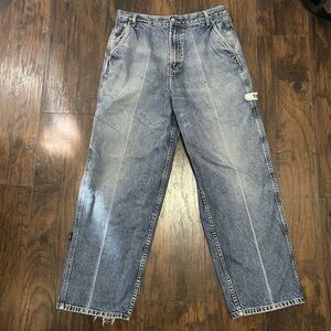 Vintage 90s Y2K Tommy Hilfiger Jeans Blue Denim Baggy carpenter Jeans 32x32